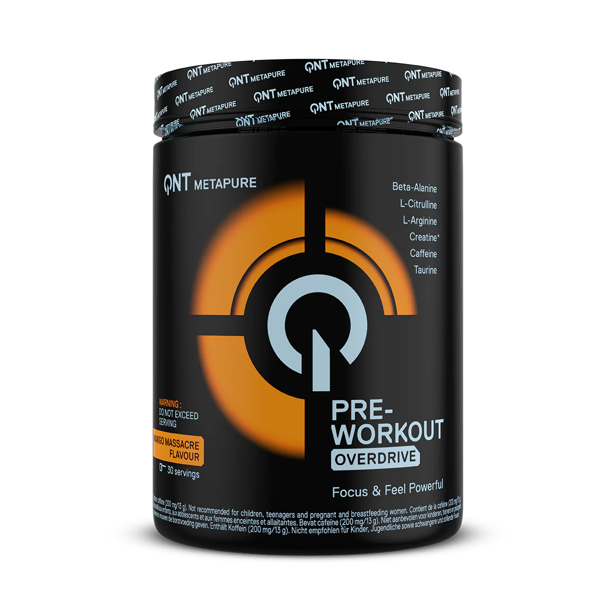 QNT Pre-workout Overdrive predtréningový nápoj (390 g)
